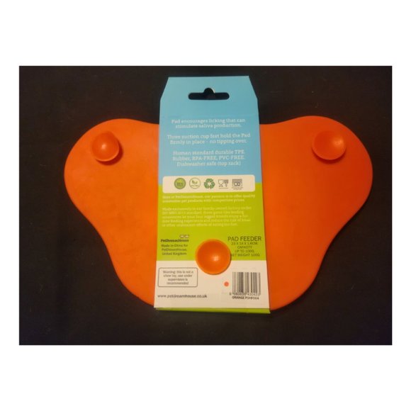 Pet Dream House Lick Paw Pad & Slow Feeder for Dogs - Orange, NWT - Picture 9 of 9